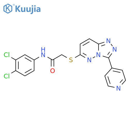 N-(3,4-dichlorophenyl)-2-{3-(pyridin-4-yl)-1,2,4triazolo4,3-bpyridazin-6-ylsulfanyl}acetamide structure