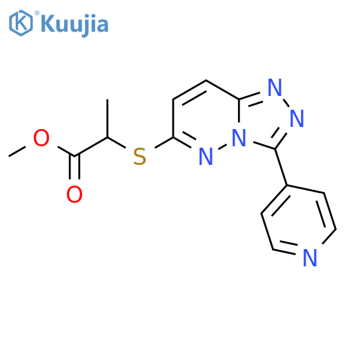 methyl 2-{3-(pyridin-4-yl)-1,2,4triazolo4,3-bpyridazin-6-ylsulfanyl}propanoate structure