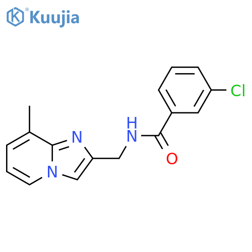 Benzamide, 3-chloro-N-[(8-methylimidazo[1,2-a]pyridin-2-yl)methyl]- structure