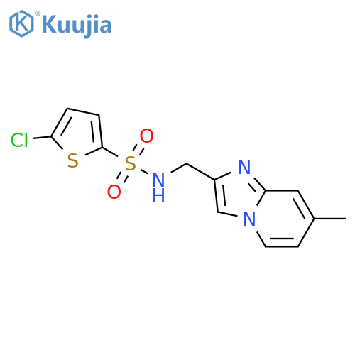 5-chloro-N-[(7-methylimidazo[1,2-a]pyridin-2-yl)methyl]thiophene-2-sulfonamide structure