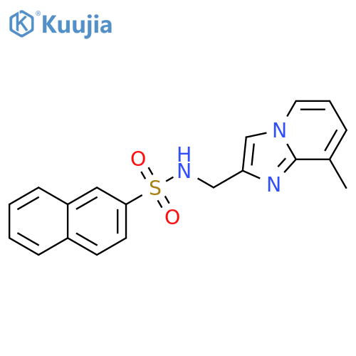 N-({8-methylimidazo1,2-apyridin-2-yl}methyl)naphthalene-2-sulfonamide structure
