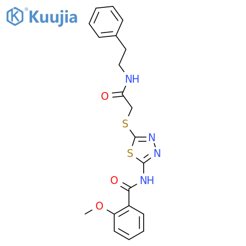 2-methoxy-N-5-({(2-phenylethyl)carbamoylmethyl}sulfanyl)-1,3,4-thiadiazol-2-ylbenzamide structure