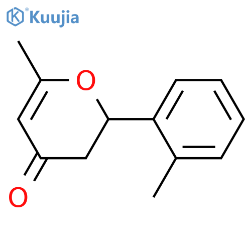 4H-PYRAN-4-ONE, 2,3-DIHYDRO-6-METHYL-2-(2-METHYLPHENYL)-, (-)- structure