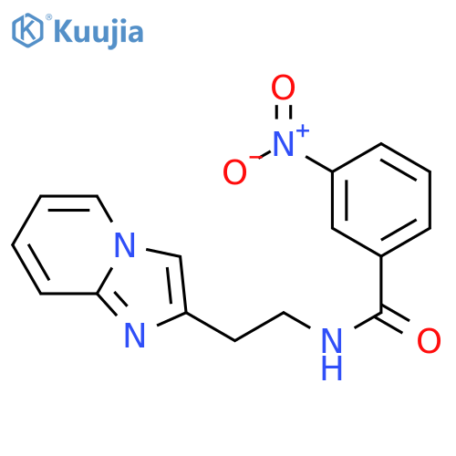 N-(2-{imidazo1,2-apyridin-2-yl}ethyl)-3-nitrobenzamide structure