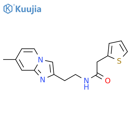N-(2-{7-methylimidazo1,2-apyridin-2-yl}ethyl)-2-(thiophen-2-yl)acetamide structure