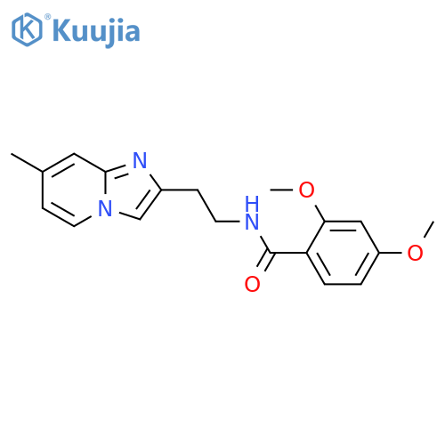 2,4-dimethoxy-N-(2-{7-methylimidazo1,2-apyridin-2-yl}ethyl)benzamide structure