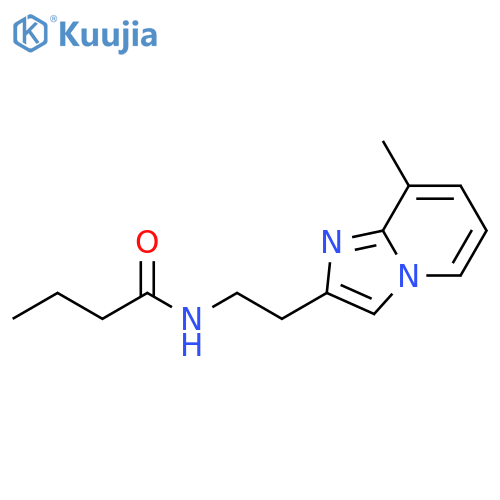 N-(2-{8-methylimidazo1,2-apyridin-2-yl}ethyl)butanamide structure