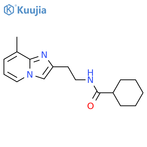 N-(2-{8-methylimidazo1,2-apyridin-2-yl}ethyl)cyclohexanecarboxamide structure
