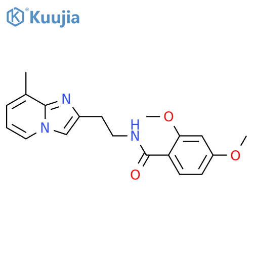 2,4-dimethoxy-N-(2-{8-methylimidazo1,2-apyridin-2-yl}ethyl)benzamide structure