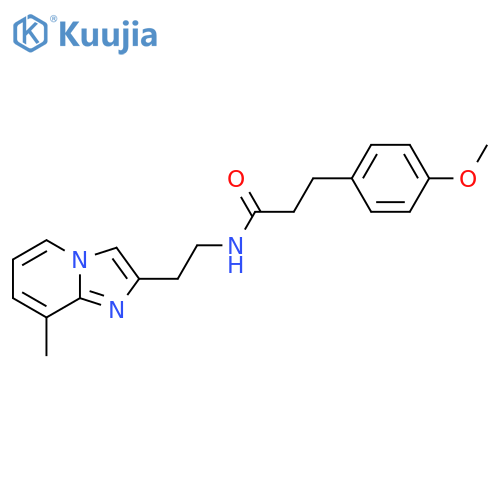 3-(4-methoxyphenyl)-N-(2-{8-methylimidazo1,2-apyridin-2-yl}ethyl)propanamide structure