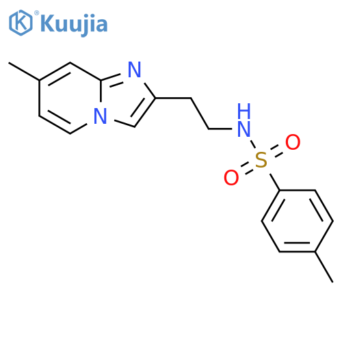 4-methyl-N-(2-{7-methylimidazo1,2-apyridin-2-yl}ethyl)benzene-1-sulfonamide structure