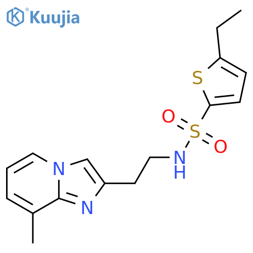 5-ethyl-N-(2-{8-methylimidazo1,2-apyridin-2-yl}ethyl)thiophene-2-sulfonamide structure