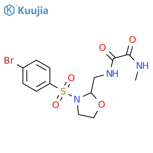 N'-{3-(4-bromobenzenesulfonyl)-1,3-oxazolidin-2-ylmethyl}-N-methylethanediamide structure