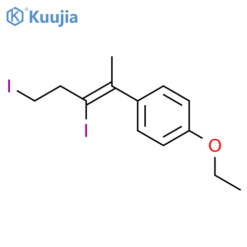 Benzene, 1-(2,4-diiodo-1-methyl-1-butenyl)-4-ethoxy- structure