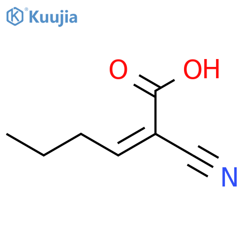 2-cyanohex-2-enoic acid structure
