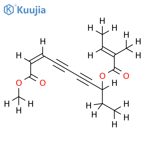 8-(cis-2-Methyl-buten-(2)-oyl)-decen-(2-cis)-diin-(4,6)-saeure-methylester; Angelikaester structure
