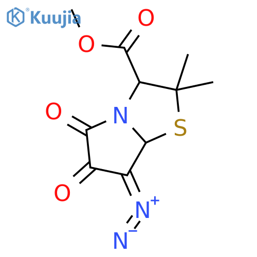 Pyrrolo[2,1-b]thiazole-3-carboxylic acid,7-diazohexahydro-2,2-dimethyl-5,6-dioxo-, methyl ester, cis- structure