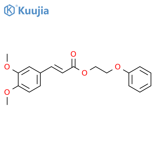 2-Propenoic acid, 3-(3,4-dimethoxyphenyl)-, 2-phenoxyethyl ester, (2E)- structure