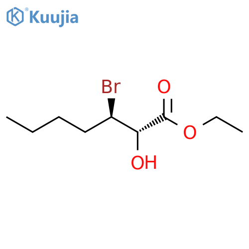 HEPTANOIC ACID, 3-BROMO-2-HYDROXY-, ETHYL ESTER, (2S,3R)- structure