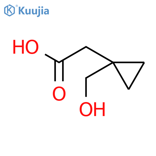 2-(1-(Hydroxymethyl)cyclopropyl)acetic acid structure
