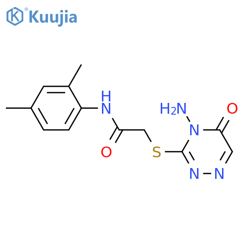 2-(4-amino-5-oxo-4,5-dihydro-1,2,4-triazin-3-yl)sulfanyl-N-(2,4-dimethylphenyl)acetamide structure