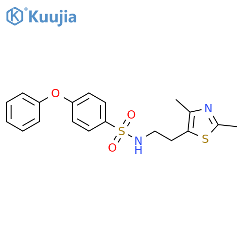 N-2-(2,4-dimethyl-1,3-thiazol-5-yl)ethyl-4-phenoxybenzene-1-sulfonamide structure