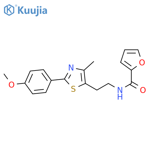 N-{2-2-(4-methoxyphenyl)-4-methyl-1,3-thiazol-5-ylethyl}furan-2-carboxamide structure