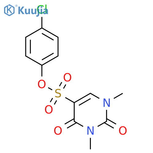 4-chlorophenyl 1,3-dimethyl-2,4-dioxo-1,2,3,4-tetrahydropyrimidine-5-sulfonate structure