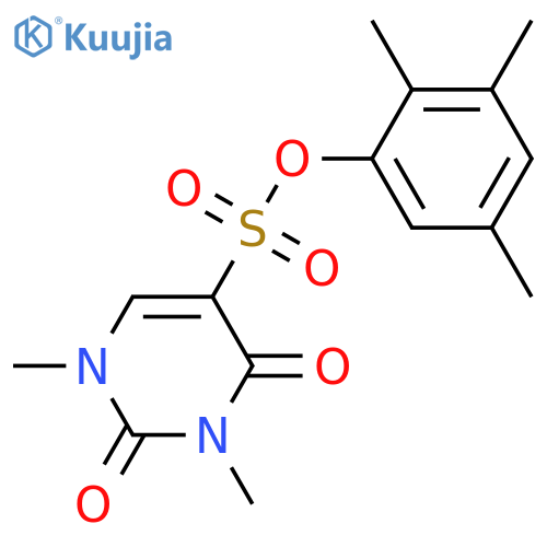 2,3,5-trimethylphenyl 1,3-dimethyl-2,4-dioxo-1,2,3,4-tetrahydropyrimidine-5-sulfonate structure