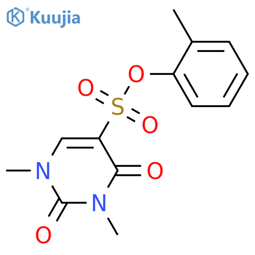 2-methylphenyl 1,3-dimethyl-2,4-dioxo-1,2,3,4-tetrahydropyrimidine-5-sulfonate structure