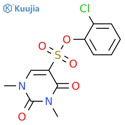 2-chlorophenyl 1,3-dimethyl-2,4-dioxo-1,2,3,4-tetrahydropyrimidine-5-sulfonate structure