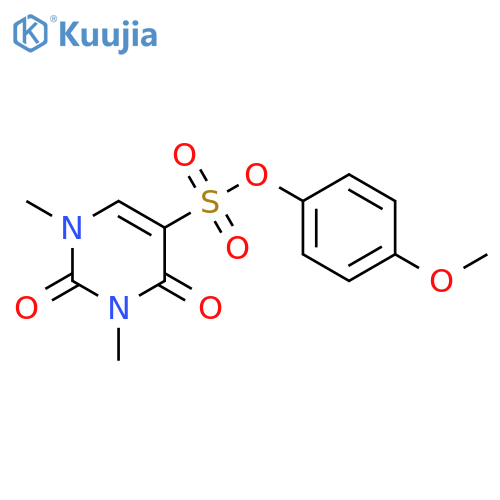 4-methoxyphenyl 1,3-dimethyl-2,4-dioxo-1,2,3,4-tetrahydropyrimidine-5-sulfonate structure