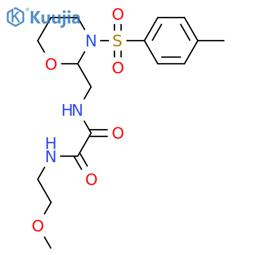 N-(2-methoxyethyl)-N'-{3-(4-methylbenzenesulfonyl)-1,3-oxazinan-2-ylmethyl}ethanediamide structure