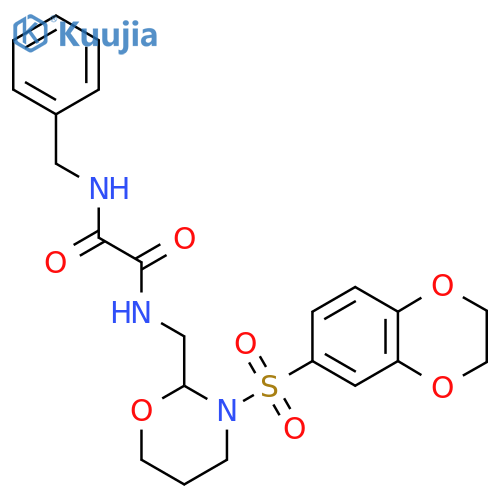 N'-benzyl-N-{3-(2,3-dihydro-1,4-benzodioxine-6-sulfonyl)-1,3-oxazinan-2-ylmethyl}ethanediamide structure