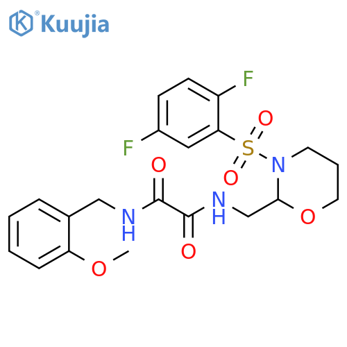 N-{3-(2,5-difluorobenzenesulfonyl)-1,3-oxazinan-2-ylmethyl}-N'-(2-methoxyphenyl)methylethanediamide structure