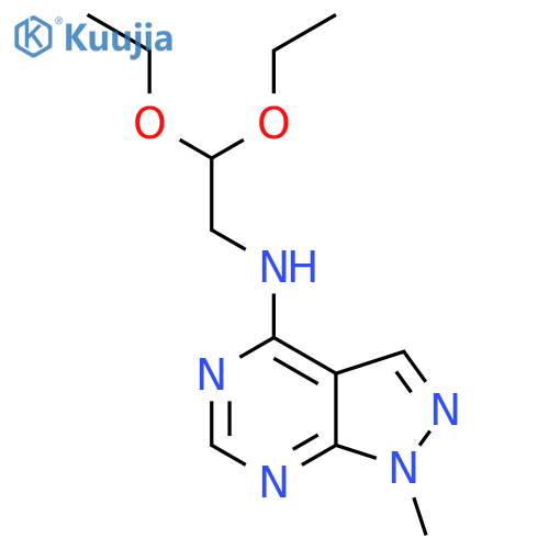 N-(2,2-diethoxyethyl)-1-methyl-1H-pyrazolo3,4-dpyrimidin-4-amine structure
