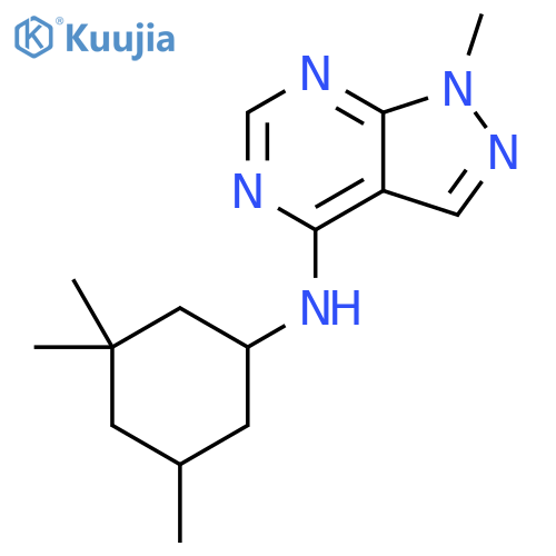 1-methyl-N-(3,3,5-trimethylcyclohexyl)-1H-pyrazolo3,4-dpyrimidin-4-amine structure