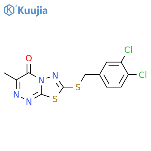7-{(3,4-dichlorophenyl)methylsulfanyl}-3-methyl-4H-1,3,4thiadiazolo2,3-c1,2,4triazin-4-one structure