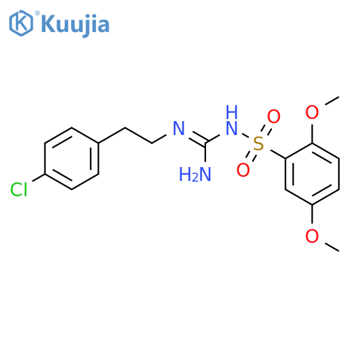 N'-2-(4-chlorophenyl)ethyl-N-(2,5-dimethoxybenzenesulfonyl)guanidine structure