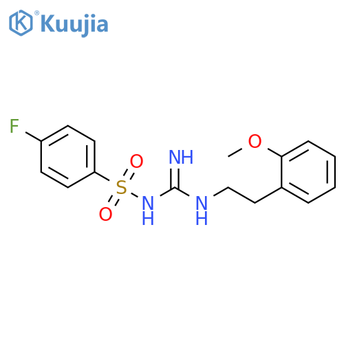 N-(4-fluorobenzenesulfonyl)-N'-2-(2-methoxyphenyl)ethylguanidine structure