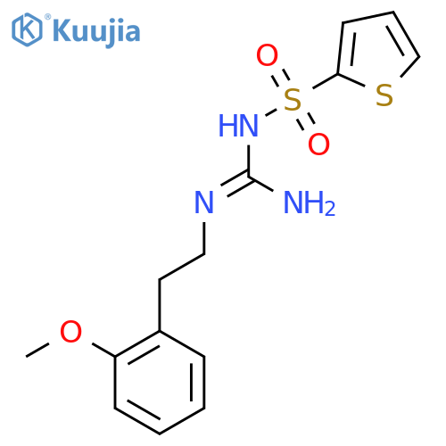 N'-2-(2-methoxyphenyl)ethyl-N-(thiophene-2-sulfonyl)guanidine structure