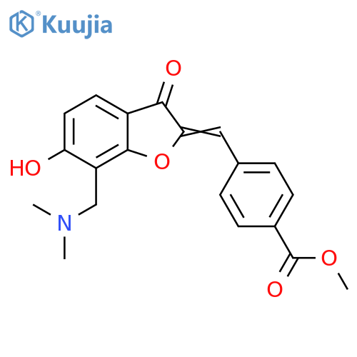 methyl 4-{(2Z)-7-(dimethylamino)methyl-6-hydroxy-3-oxo-2,3-dihydro-1-benzofuran-2-ylidenemethyl}benzoate structure