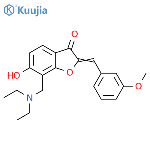 (2Z)-7-(diethylamino)methyl-6-hydroxy-2-(3-methoxyphenyl)methylidene-2,3-dihydro-1-benzofuran-3-one structure