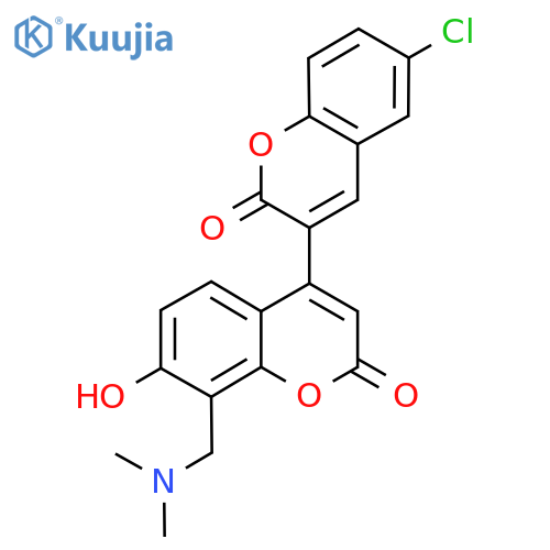 6-chloro-8'-(dimethylamino)methyl-7'-hydroxy-2H,2'H-3,4'-bichromene-2,2'-dione structure