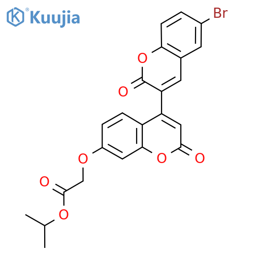 propan-2-yl 2-({6-bromo-2,2'-dioxo-2H,2'H-3,4'-bichromene-7'-yl}oxy)acetate structure