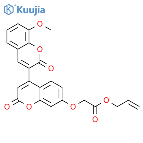 prop-2-en-1-yl 2-({8-methoxy-2,2'-dioxo-2H,2'H-3,4'-bichromene-7'-yl}oxy)acetate structure