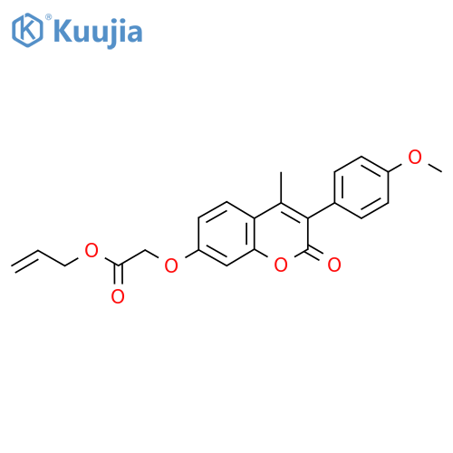 prop-2-en-1-yl 2-{3-(4-methoxyphenyl)-4-methyl-2-oxo-2H-chromen-7-yloxy}acetate structure