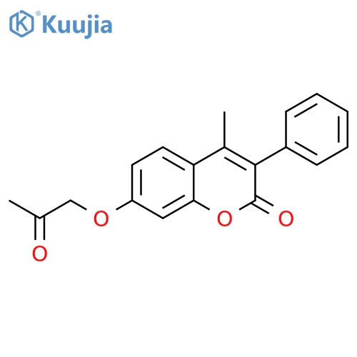 4-methyl-7-(2-oxopropoxy)-3-phenyl-2H-chromen-2-one structure