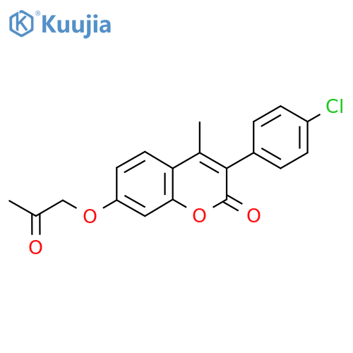 3-(4-chlorophenyl)-4-methyl-7-(2-oxopropoxy)-2H-chromen-2-one structure