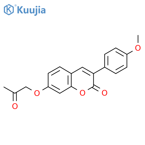 3-(4-methoxyphenyl)-7-(2-oxopropoxy)-2H-chromen-2-one structure